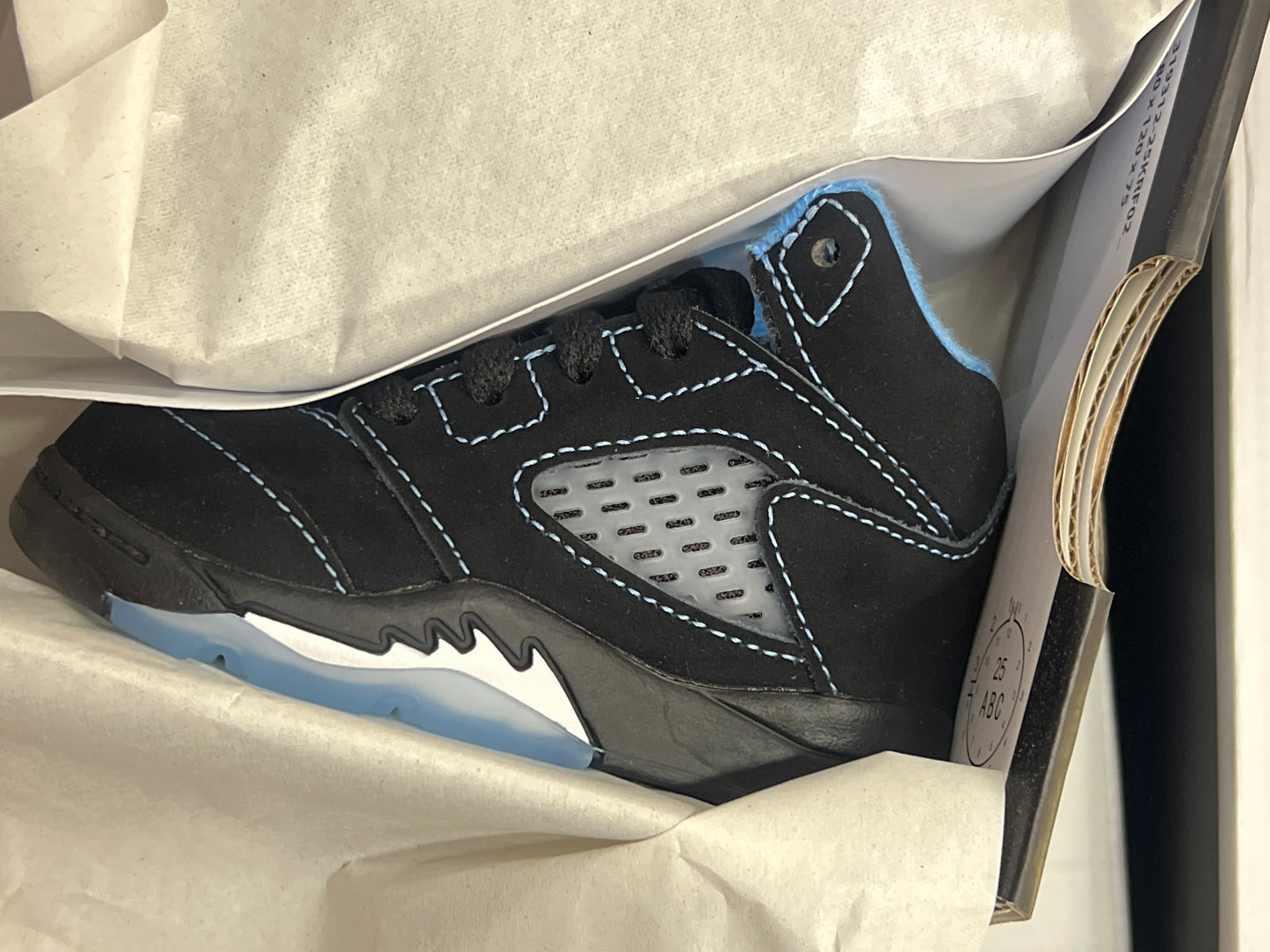 Jordan retro 5s “Black UNC” Toddlers