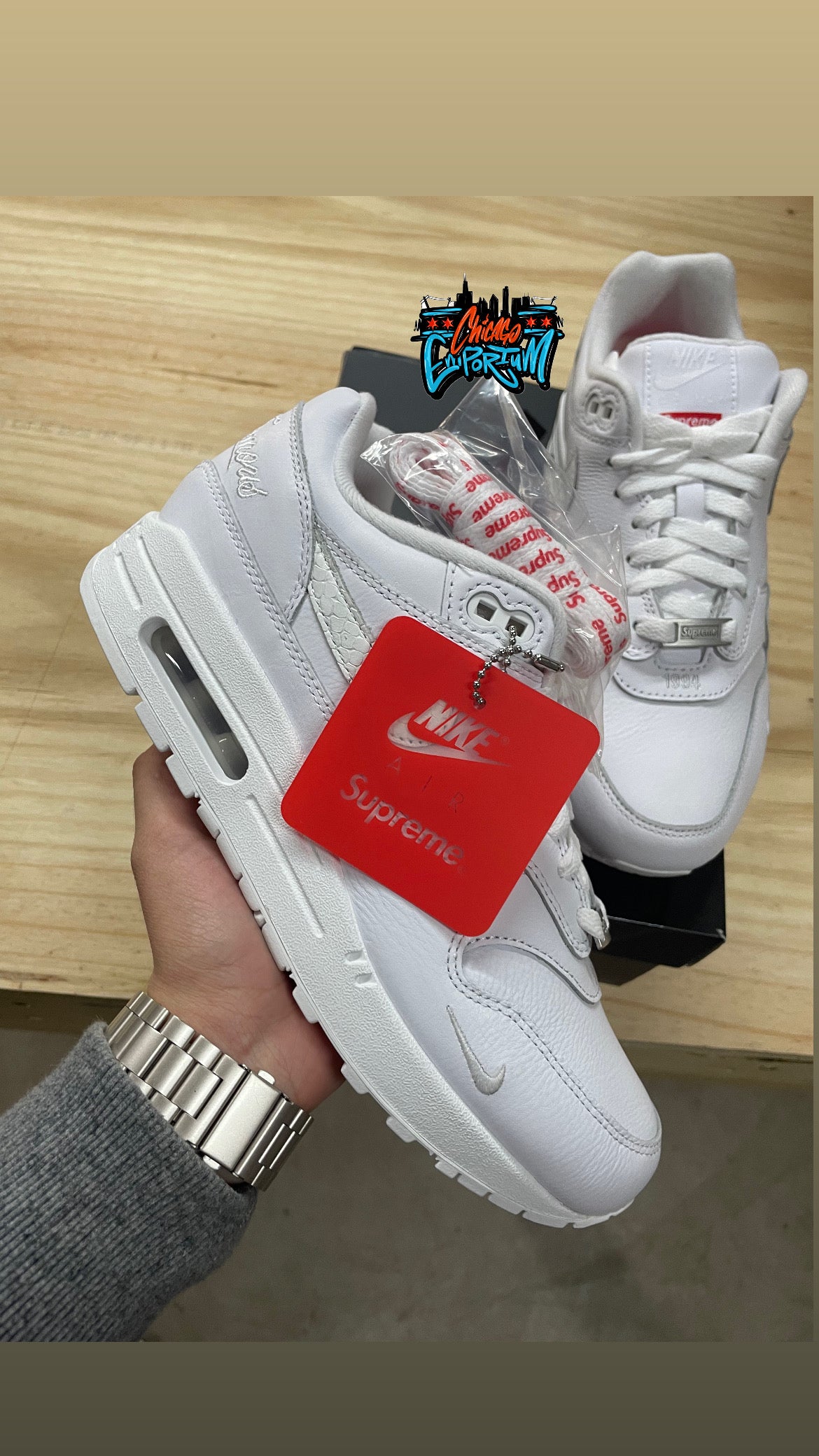Supreme/Nike Air Max 1 “White”