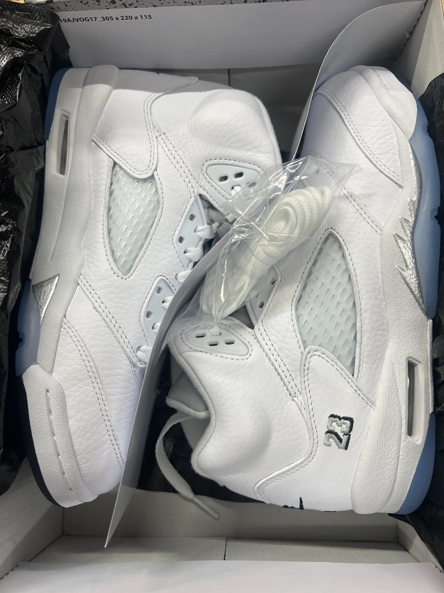 Jordan 5 retro “White metallic” GS