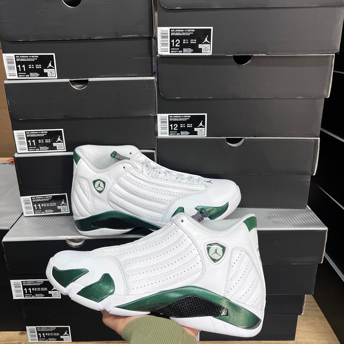 Air Jordan retro 14 ‘White Forest Green’ Men’s
