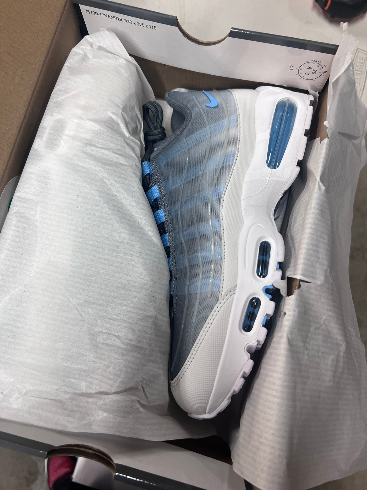 Nike Air max 95 Big Bubble Tech Smoke Grey football Blue
