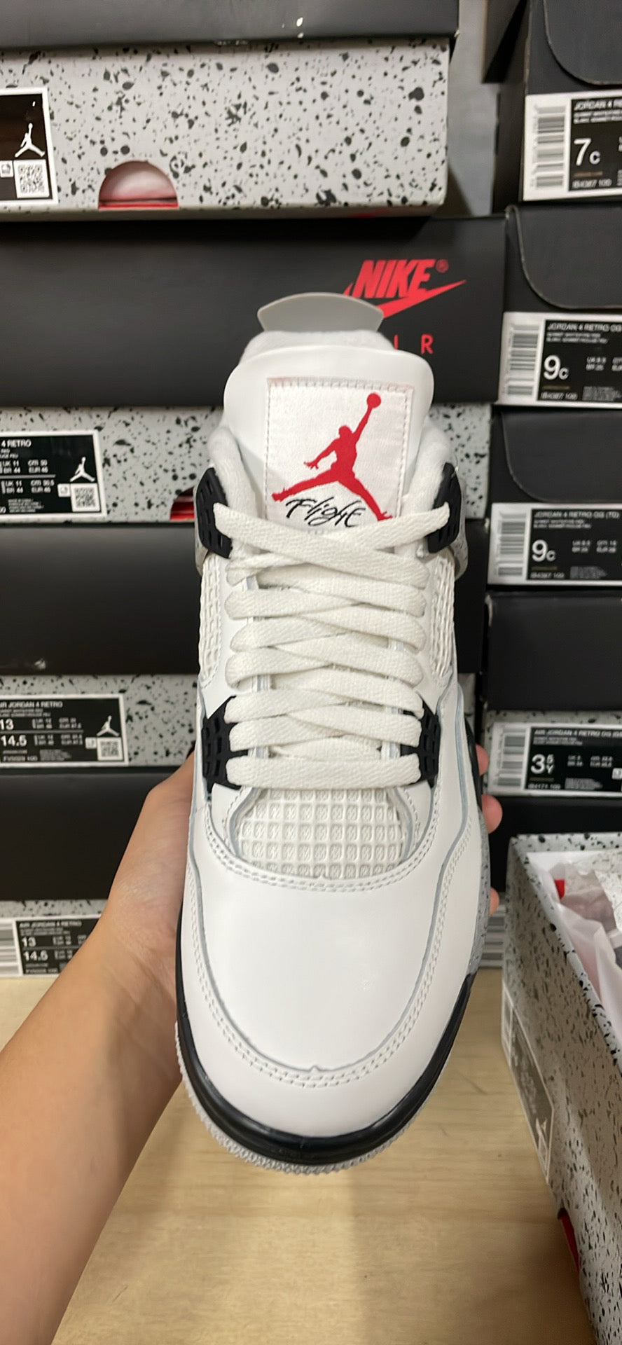 Air Jordan retro 4 “white cement” men’s