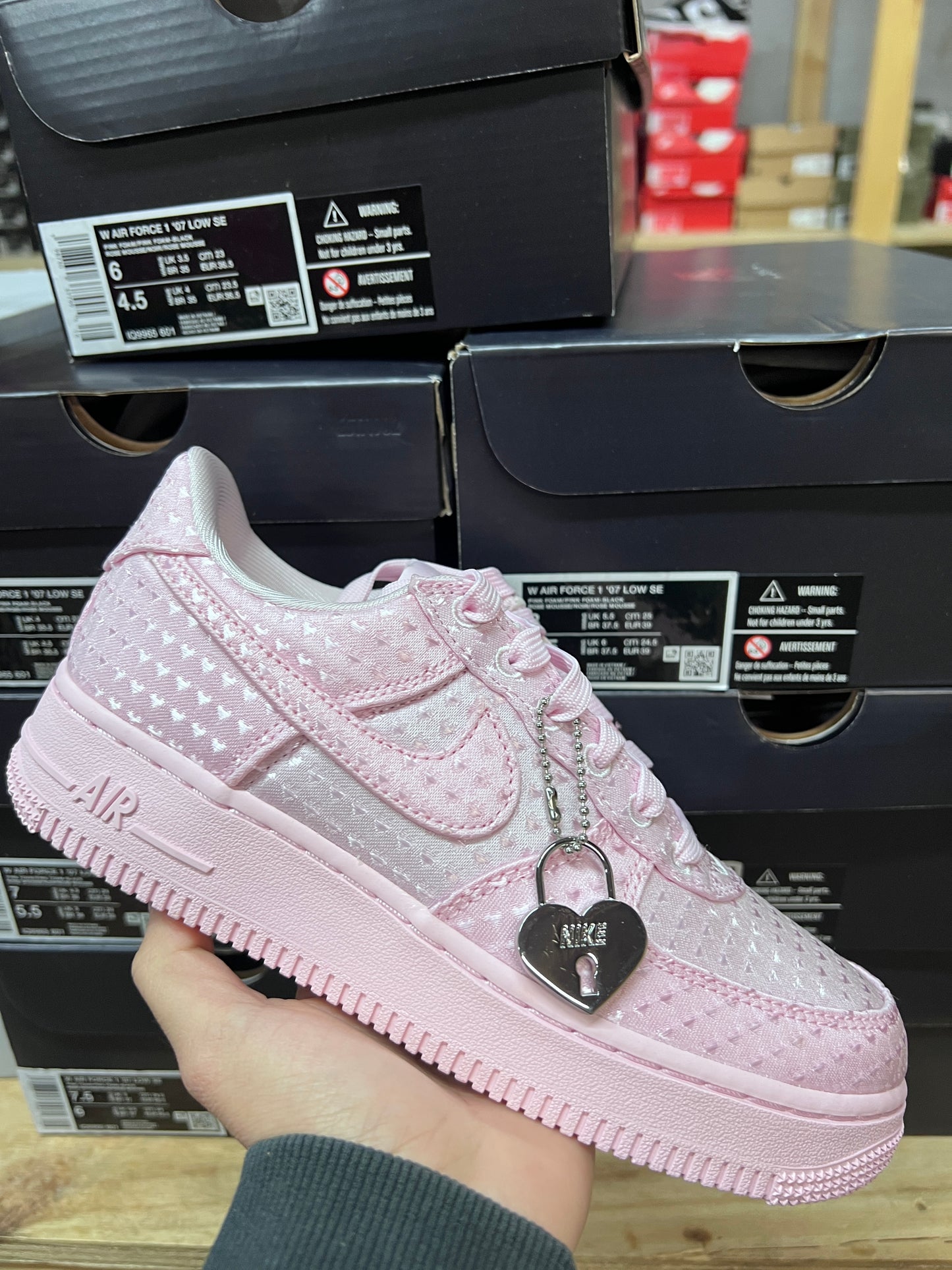 Valentine Day wms Air Force 1 pink