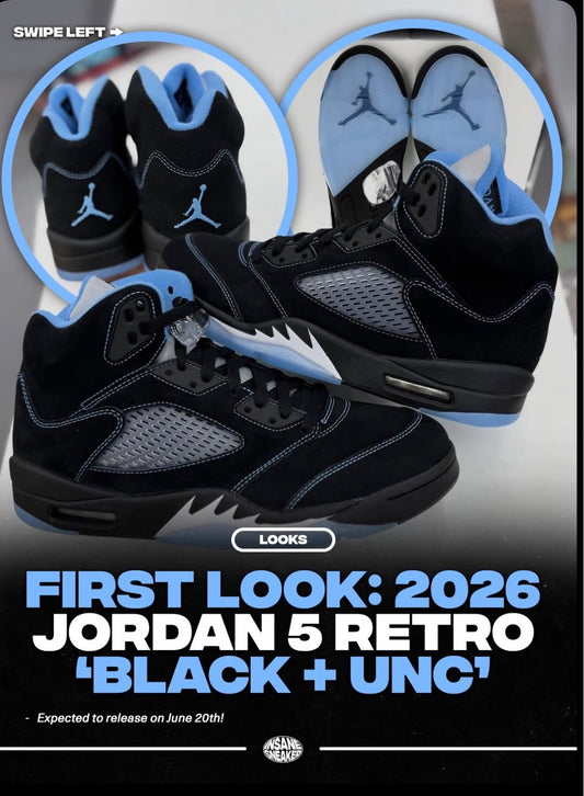 Jordan retro 5s “unc” 2026