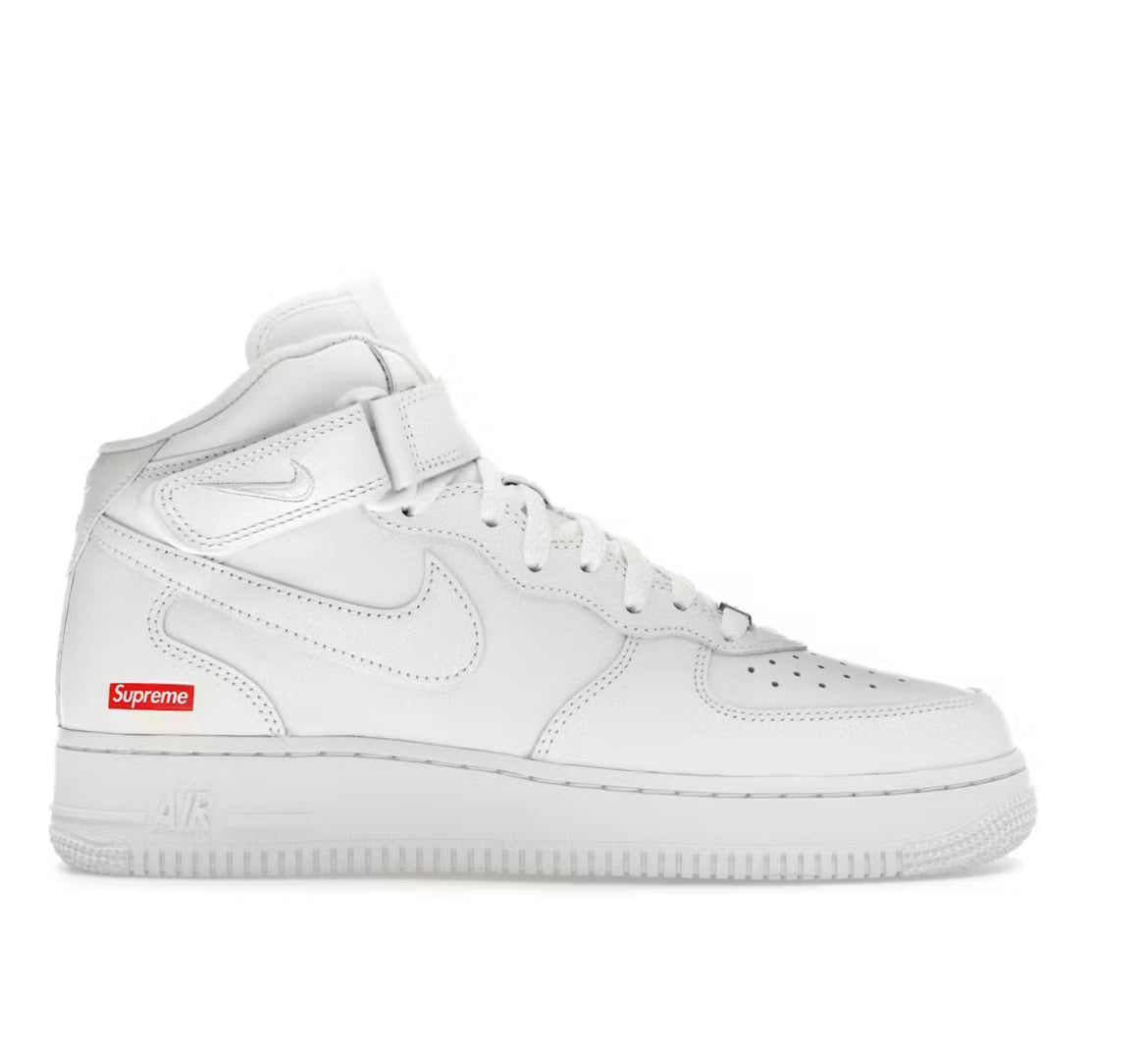 Supreme white af1 Mid top